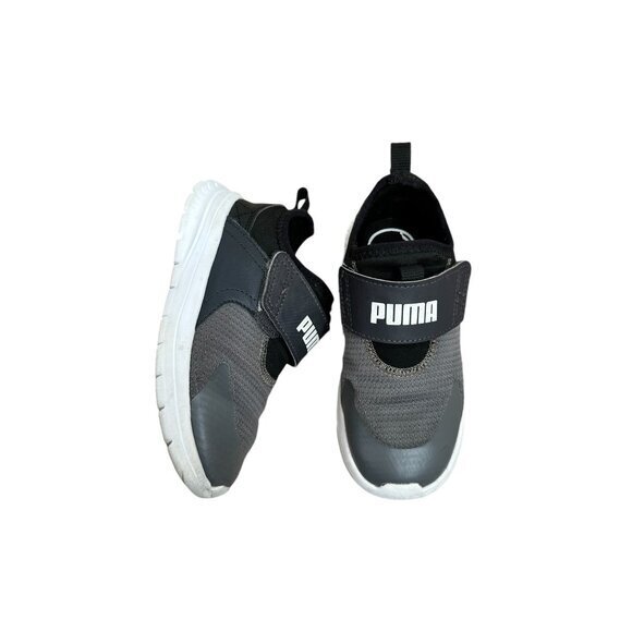 Puma Kids Slip-On Sneakers Size 10 Gray & Black - Picture 1 of 6